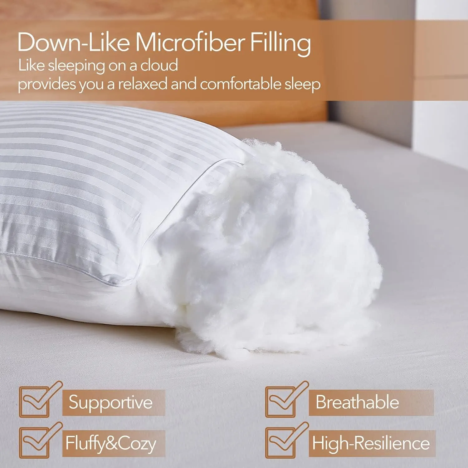 Microfiber Satin Stripe Pillows