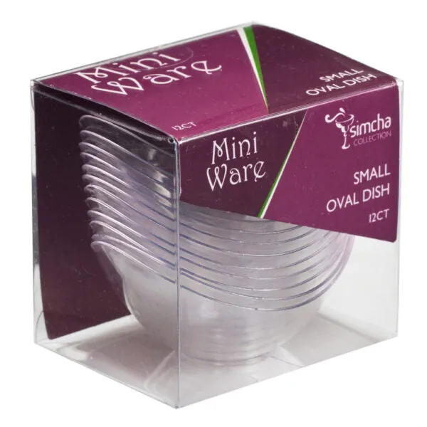 MiniWare Clear Small Oval Dish 12pc