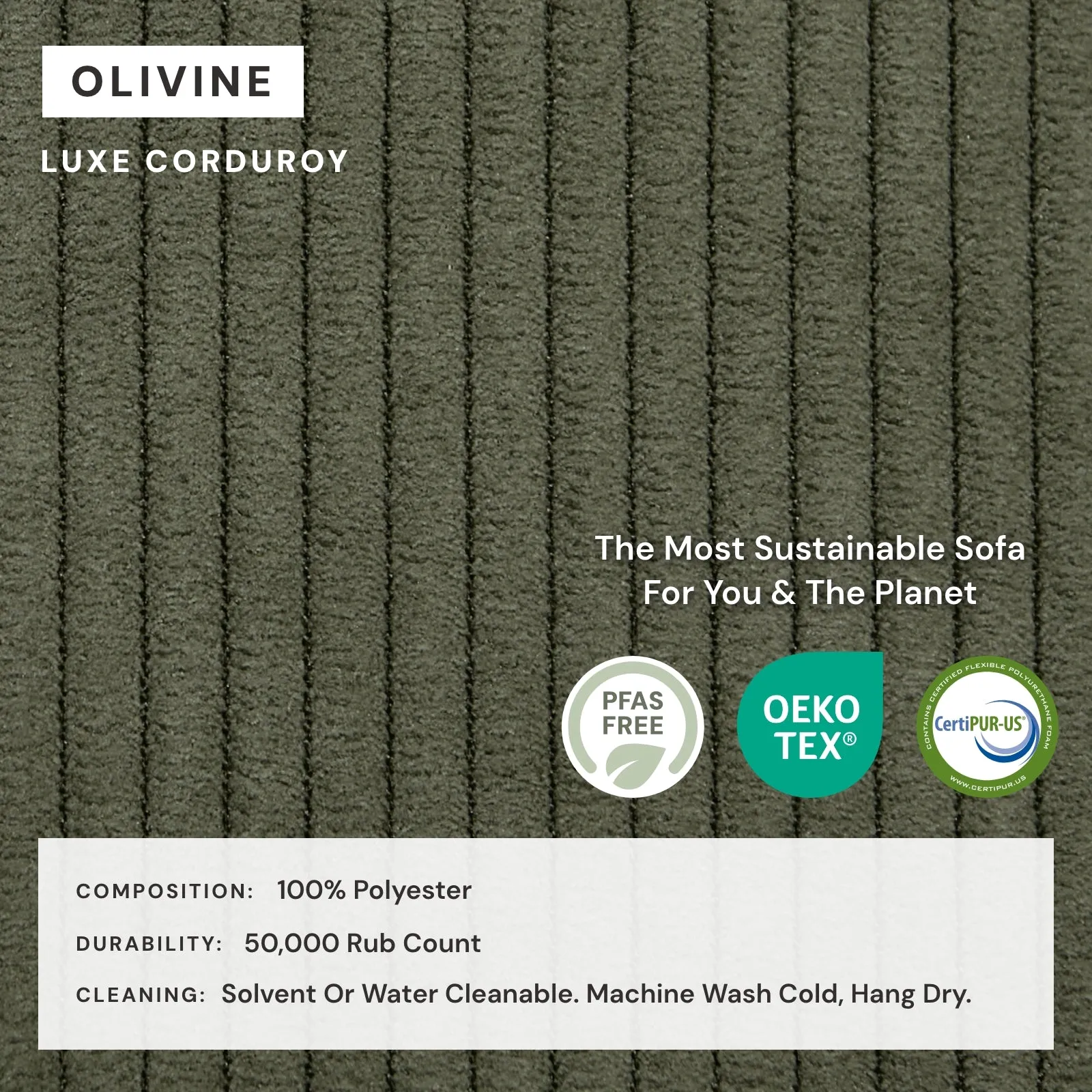 Modular Washable 6-Seater U-Sectional   Ottoman in Olivine | Memorix  Seat | Cloud Pillow