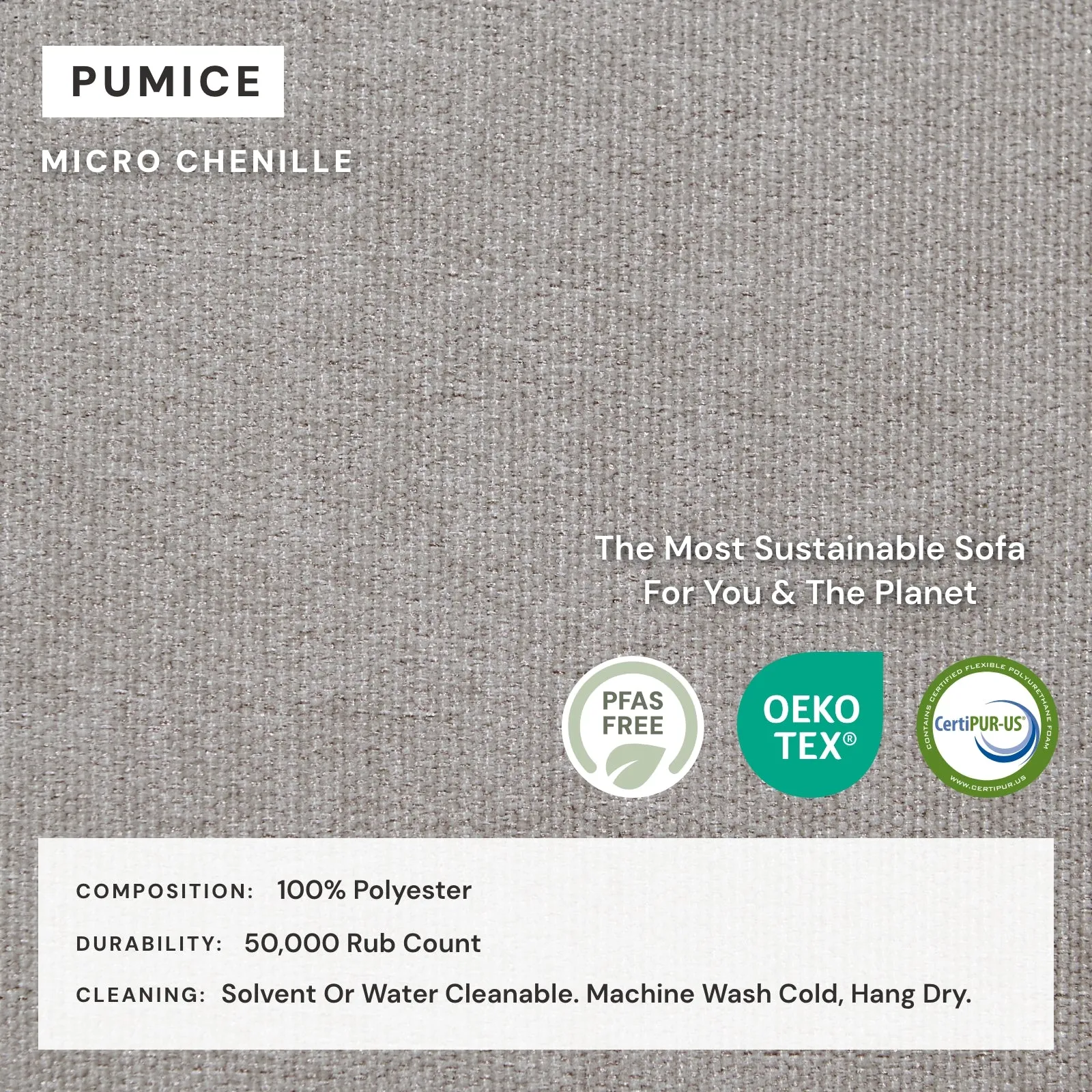 Modular Washable 8-Seater U-Sectional   Ottoman in Pumice | Memorix  Seat | Cloud Pillow