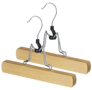 Natural Wood Clamp Slack Hangers – Set of Two
