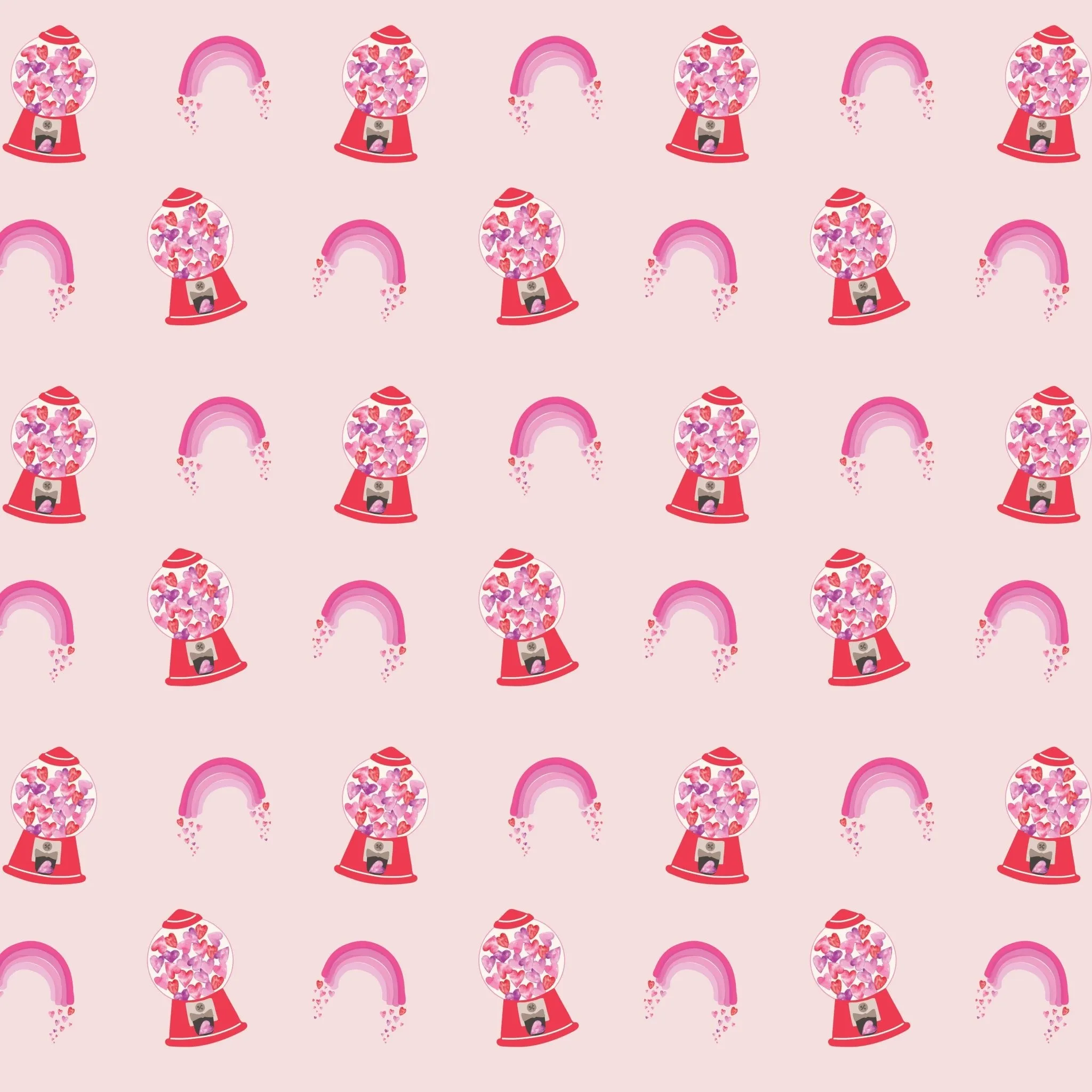 Painted Heart Gumballs Swaddling Blanket