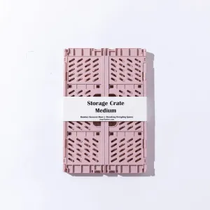 Pastel Pink Medium Storage Crate