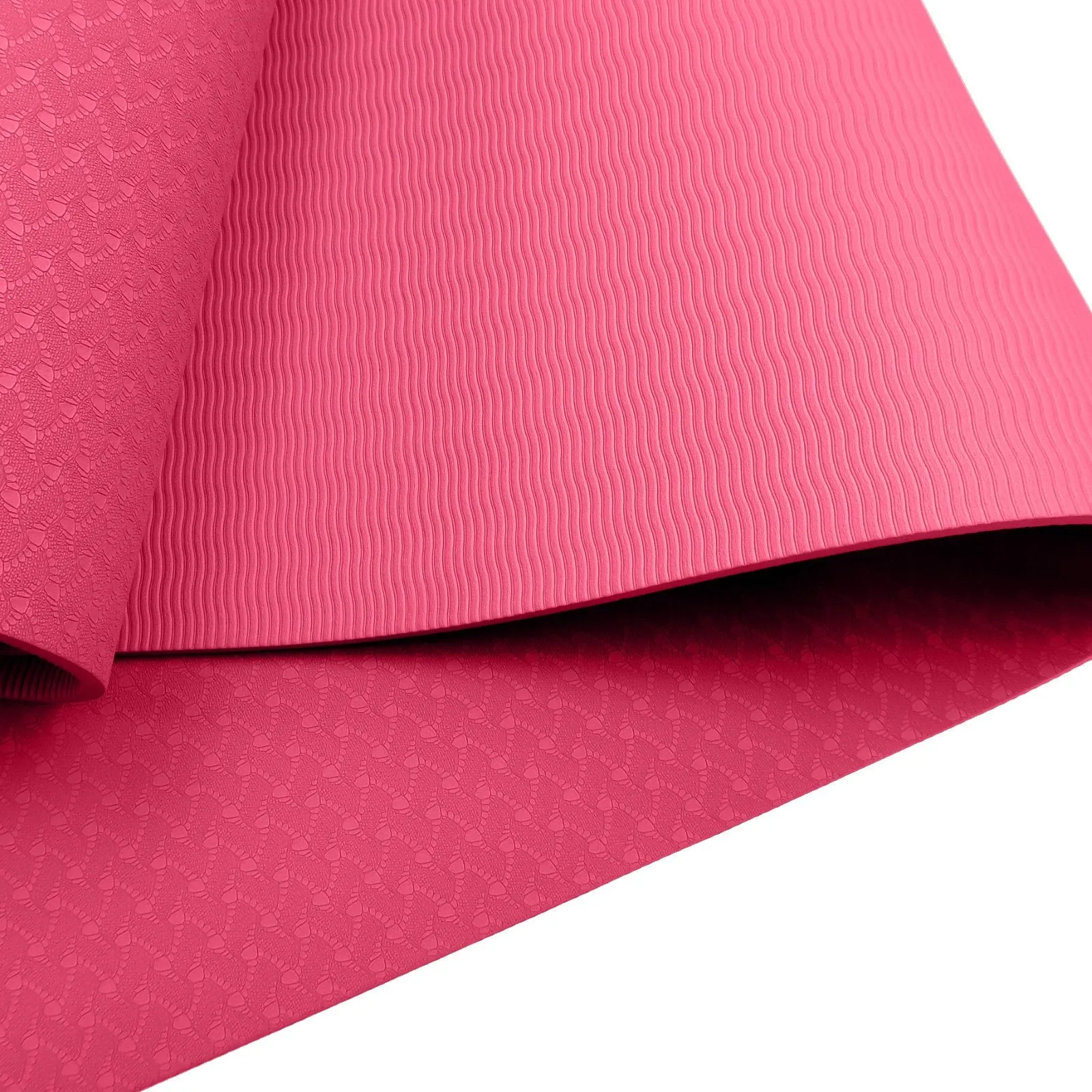 Powertrain TPE Yoga Pilates Exercise Mat 6mm - Rose Pink