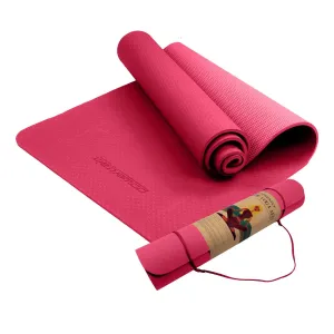 Powertrain TPE Yoga Pilates Exercise Mat 6mm - Rose Pink