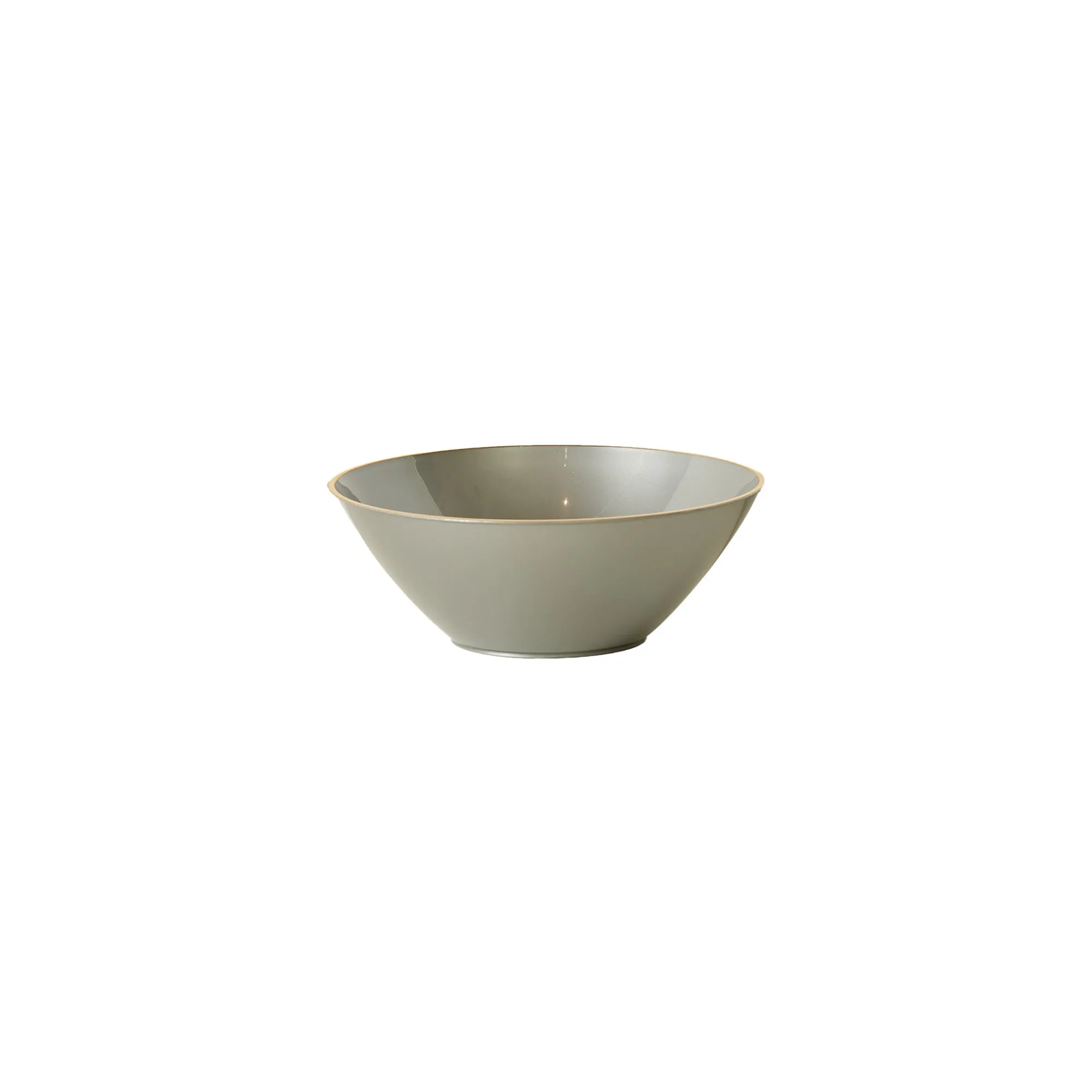 Premium Quality Round Grey Bowl with Gold Rim, 6 oz, 10 Count