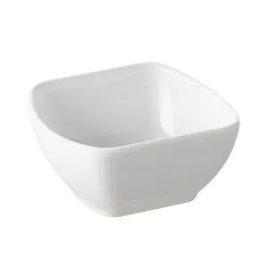 REVOL CLUB SQUARE SHALLOW DISH, WHITE"