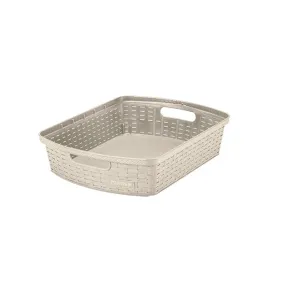 Rimax 15" x 11" x 3" Storage Basket (Biege)