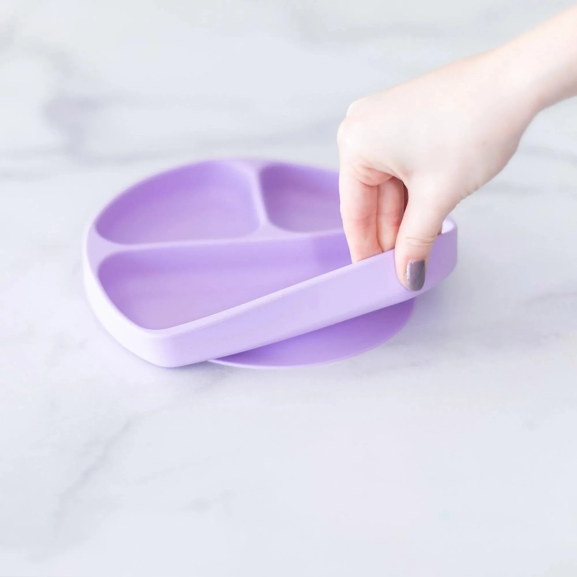 Silicone Grip Dish: Lavender
