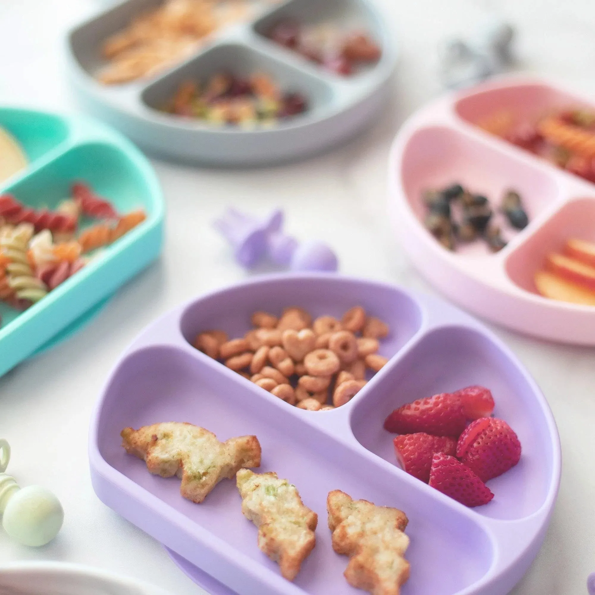 Silicone Grip Dish: Lavender