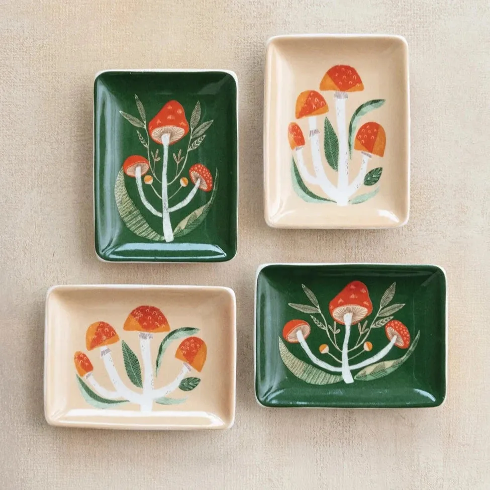 Stoneware Mushroom Dishes