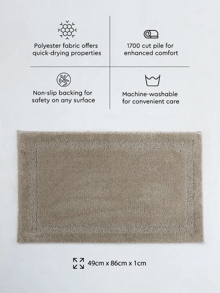 Westside Home Taupe Marshmellow Bathmat